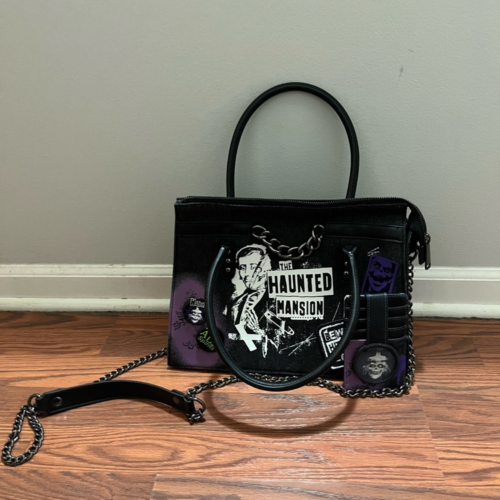 Disney The Haunted Mansion Crosssbody & Cardholder (Read